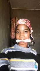 Ebony cleave gagged