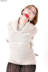 Sweater and Glasses and Gag