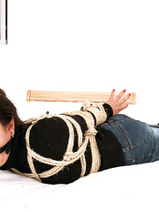 tied up on bed