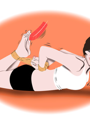 Tickling fun hogtie