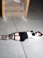 stretched out on the floor