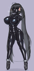 Latex bondage doll