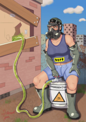 Gas mask art 3