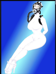 Girls in gas masks
