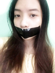 Asian Girl Tape Gagged 02 [Black]