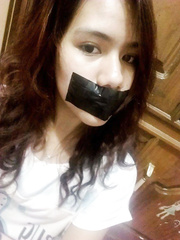 Asian Girl Tape Gagged 05 [Black]