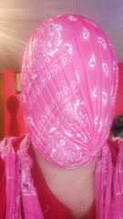 Bound with bandanas for fun