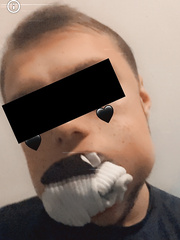 Stuffed gagged boy
