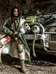 Stalker gas mask girl