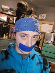 Me loving my tape gag
