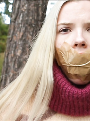 Sensually Self Gagged Blonde Vanessa - Selfgags