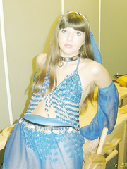 harem girl stretched