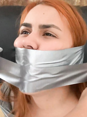 Hogtaped Student Lectured With Foot Whipping And Tape