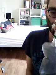wearing an oxygen mask