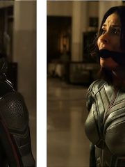 Evangeline Lilly as Wasp gagged