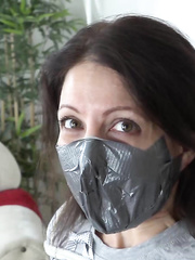 Taped gagged over nose girl