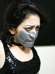 Taped gagged over nose girl 6