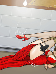 Fujiko tied up and gagged