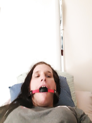 Ball gag and bra shots
