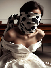 Scarf blindfolded and gagged