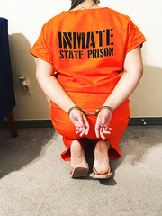 Handcuffed sexy girl
