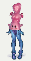 Kirby Eating Samus Aran