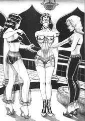 Women in Bondage Drawings by Tom