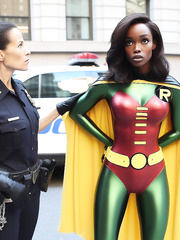 Super heroine arrested