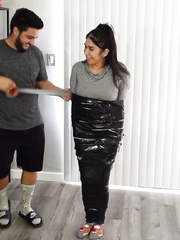 Vanessa tied up in duct tape