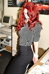 Red-haired cutie tied up and gagged Lily