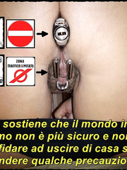 legata con la figa chiusa a chiave in collant e body