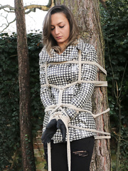 Tied in the garden