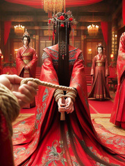 Chinese wedding dress girl tied