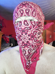 red bandana paisley bondage