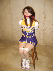 Cutie Cheerleader Bound And Gagged