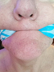 BANDANA BLINDFOLDED,GAGGED AND BABUSHKAS ADDED